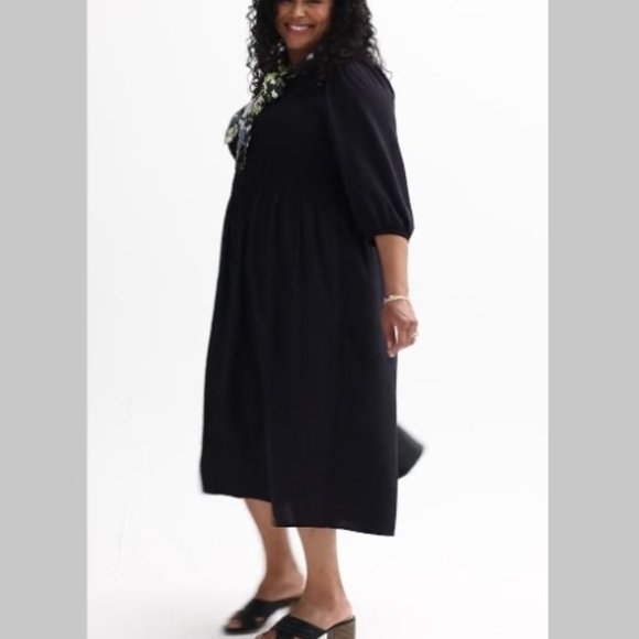 Croft & Barrow Smocked Midi Dress 2X - Picture 3 of 13